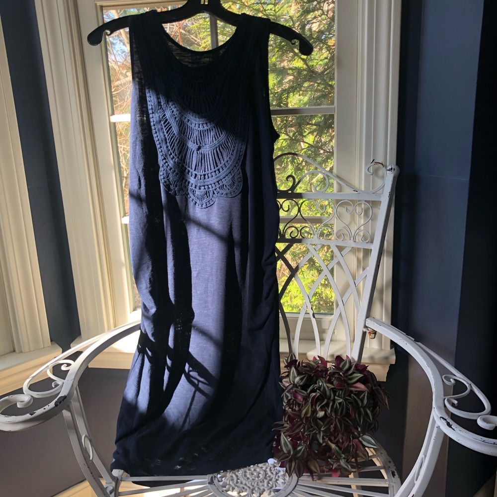 Liz Lange Navy Blue Maternity Dress